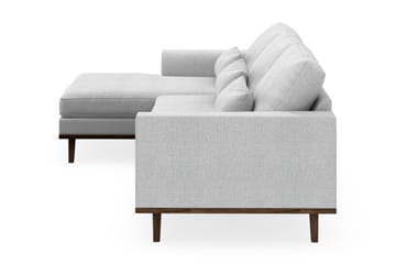 Copenhagen 4-seters Venstrevendt L-formet Divansofa i Stoff - Lys grå - Møbler - Sofaer - Sofaer med sjeselong - 4 seters sofa med divan