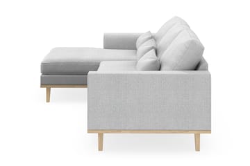 Copenhagen 4-seters Venstrevendt L-formet Divansofa i Stoff - Lys grå - Møbler - Sofaer - Sofaer med sjeselong - 4 seters sofa med divan