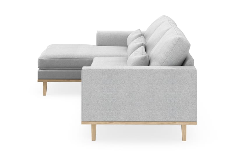 Copenhagen 4-seters Venstrevendt L-formet Divansofa i Stoff - Lys grå - Møbler - Sofaer - Sofaer med sjeselong - 4 seters sofa med divan