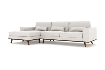 Copenhagen 4-seters Venstrevendt L-formet Divansofa i Stoff - Lys grå - Møbler - Sofaer - Sofaer med sjeselong - 4 seters sofa med divan