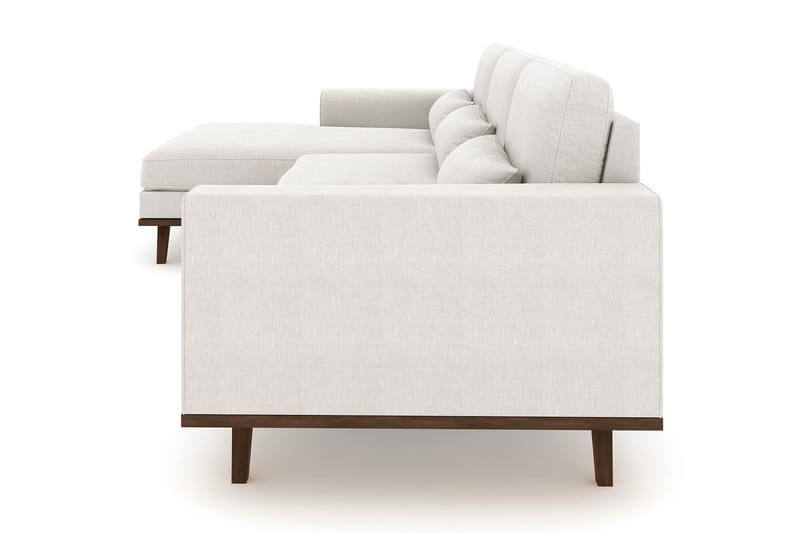Copenhagen 4-seters Venstrevendt L-formet Divansofa i Stoff - Lys grå - Møbler - Sofaer - Sofaer med sjeselong - 4 seters sofa med divan