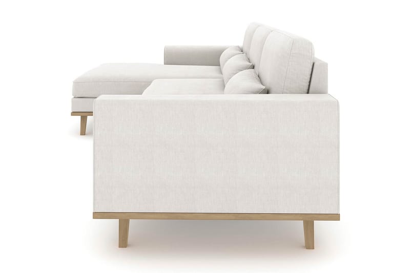 Copenhagen 4-seters Venstrevendt L-formet Divansofa i Stoff - Lys grå - Møbler - Sofaer - Sofaer med sjeselong - 4 seters sofa med divan