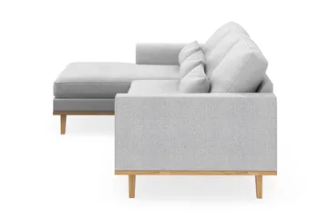 Copenhagen 4-seters Venstrevendt L-formet Divansofa i Stoff - Lys grå - Møbler - Sofaer - Sofaer med sjeselong - 4 seters sofa med divan