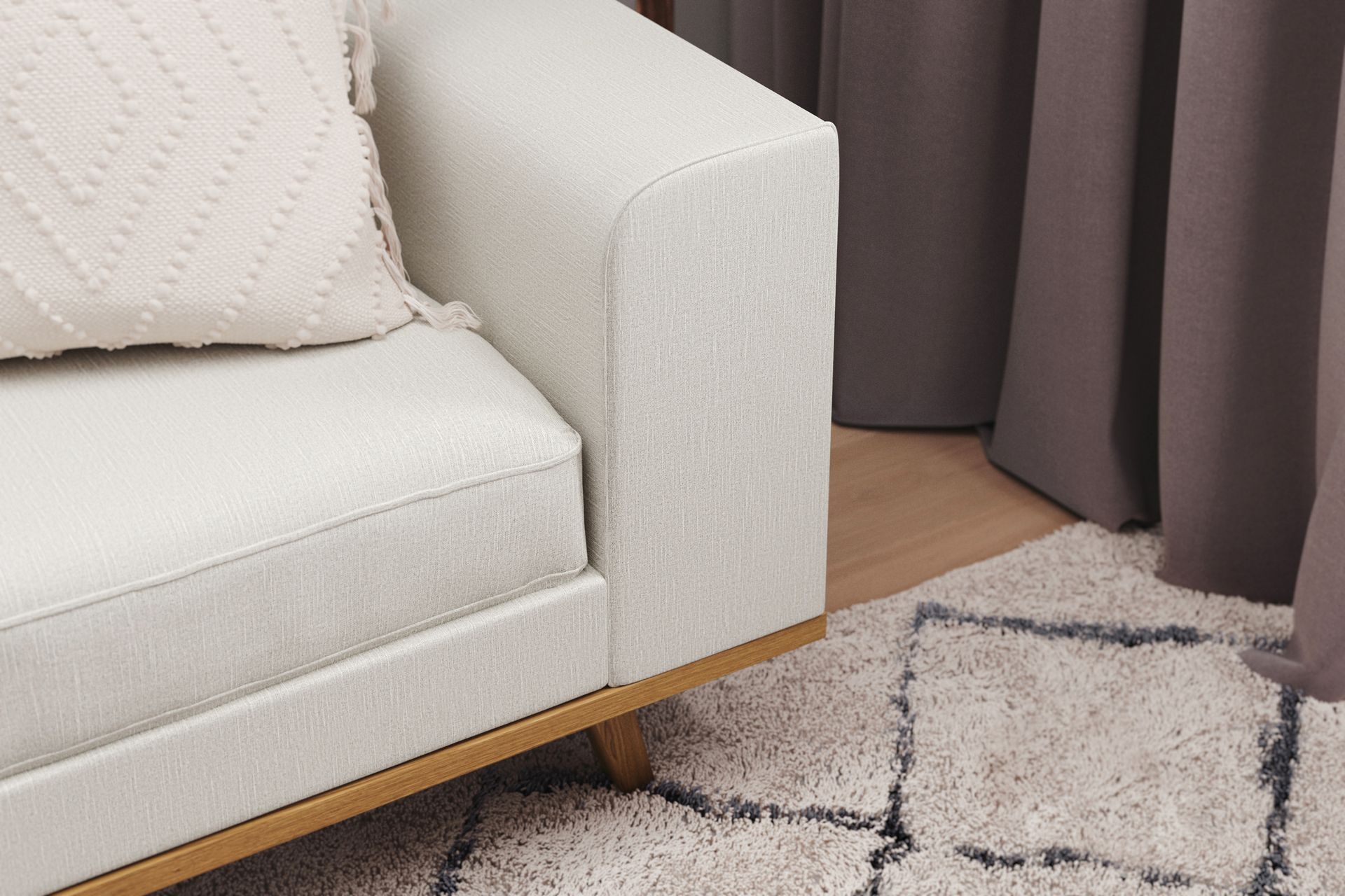 Copenhagen 4-seters Venstrevendt L-formet Divansofa i Stoff - Lys grå - Møbler - Sofaer - Sofaer med sjeselong - 4 seters sofa med divan