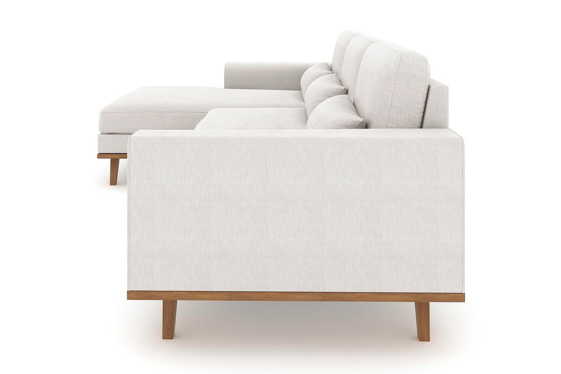 Copenhagen 4-seters Venstrevendt L-formet Divansofa i Stoff - Lys grå - Møbler - Sofaer - Sofaer med sjeselong - 4 seters sofa med divan