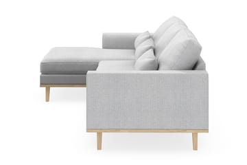 Copenhagen 4-seters Venstrevendt L-formet Divansofa i Stoff - Lys grå - Møbler - Sofaer - Sofaer med sjeselong - 4 seters sofa med divan