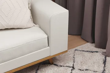 Copenhagen 4-seters Venstrevendt L-formet Divansofa i Stoff - Lys grå - Møbler - Sofaer - Sofaer med sjeselong - 4 seters sofa med divan