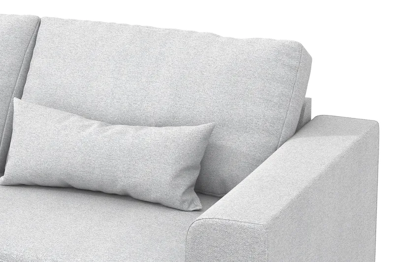 Copenhagen 4-seters Venstrevendt L-formet Divansofa i Stoff - Lys grå - Møbler - Sofaer - Sofaer med sjeselong - 4 seters sofa med divan