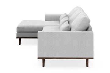 Copenhagen 4-seters Venstrevendt L-formet Divansofa i Stoff - Lys grå - Møbler - Sofaer - Sofaer med sjeselong - 4 seters sofa med divan