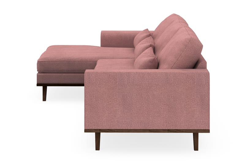 Copenhagen 4-seters Venstrevendt L-formet Divansofa i Stoff - Rosa - Møbler - Sofaer - Sofaer med sjeselong - 4 seters sofa med divan
