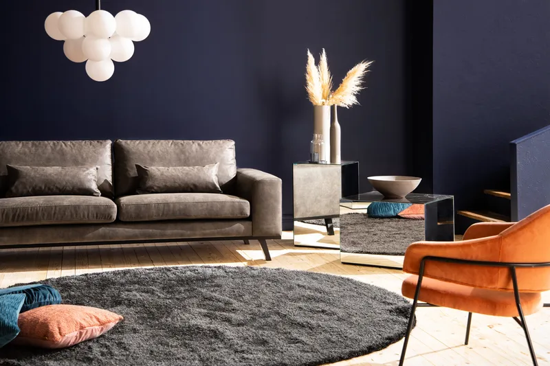 Copenhagen 4-seters Venstrevendt L-formet Sjeselongsofa i Kunstlær - Mørk grå - Møbler - Sofaer - Sofaer med sjeselong - 4 seters sofa med divan