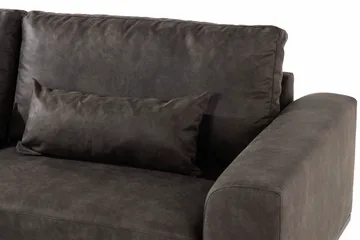 Copenhagen 4-seters Venstrevendt L-formet Sjeselongsofa i Kunstlær - Mørk grå - Møbler - Sofaer - Sofaer med sjeselong - 4 seters sofa med divan