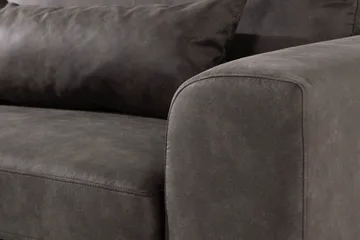 Copenhagen 4-seters Venstrevendt L-formet Sjeselongsofa i Kunstlær - Mørk grå - Møbler - Sofaer - Sofaer med sjeselong - 4 seters sofa med divan