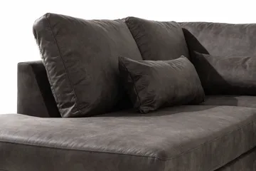 Copenhagen 4-seters Venstrevendt L-formet Sjeselongsofa i Kunstlær - Mørk grå - Møbler - Sofaer - Sofaer med sjeselong - 4 seters sofa med divan