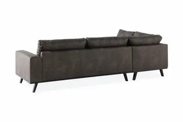 Copenhagen 4-seters Venstrevendt L-formet Sjeselongsofa i Kunstlær - Mørk grå - Møbler - Sofaer - Sofaer med sjeselong - 4 seters sofa med divan