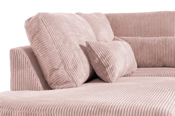 Copenhagen 4-seters Venstrevendt L-formet Sjeselongsofa i Manchester - Rosa - Møbler - Sofaer - Sofaer med sjeselong - 4 seters sofa med divan