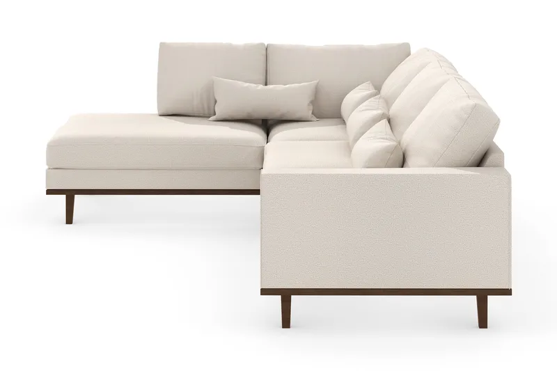 Copenhagen 4-seters Venstrevendt L-formet Sjeselongsofa i Stoff - Beige - Møbler - Sofaer - Sofaer med sjeselong - 4 seters sofa med divan