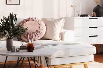 Copenhagen Compact 3-seters Vendbar L-formet Divansofa i Stoff - Lys grå - Møbler - Sofaer - Sofaer med sjeselong - 3 seters sofa med divan