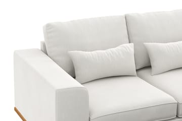 Copenhagen Compact 3-seters Vendbar L-formet Divansofa i Stoff - Lys grå - Møbler - Sofaer - Sofaer med sjeselong - 3 seters sofa med divan