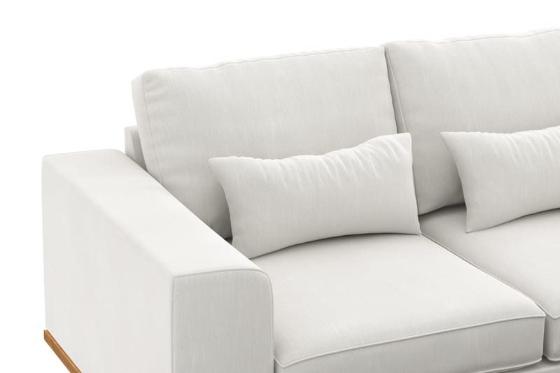 Copenhagen Compact 3-seters Vendbar L-formet Divansofa i Stoff - Lys grå - Møbler - Sofaer - Sofaer med sjeselong - 3 seters sofa med divan
