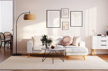 Copenhagen Compact 3-seters Vendbar L-formet Divansofa i Stoff - Lys grå - Møbler - Sofaer - Sofaer med sjeselong - 3 seters sofa med divan