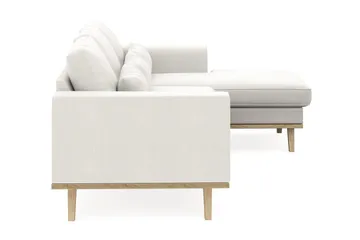 Copenhagen Compact 3-seters Vendbar L-formet Divansofa i Stoff - Lys grå - Møbler - Sofaer - Sofaer med sjeselong - 3 seters sofa med divan