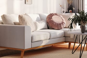 Copenhagen Compact 3-seters Vendbar L-formet Divansofa i Stoff - Lys grå - Møbler - Sofaer - Sofaer med sjeselong - 3 seters sofa med divan