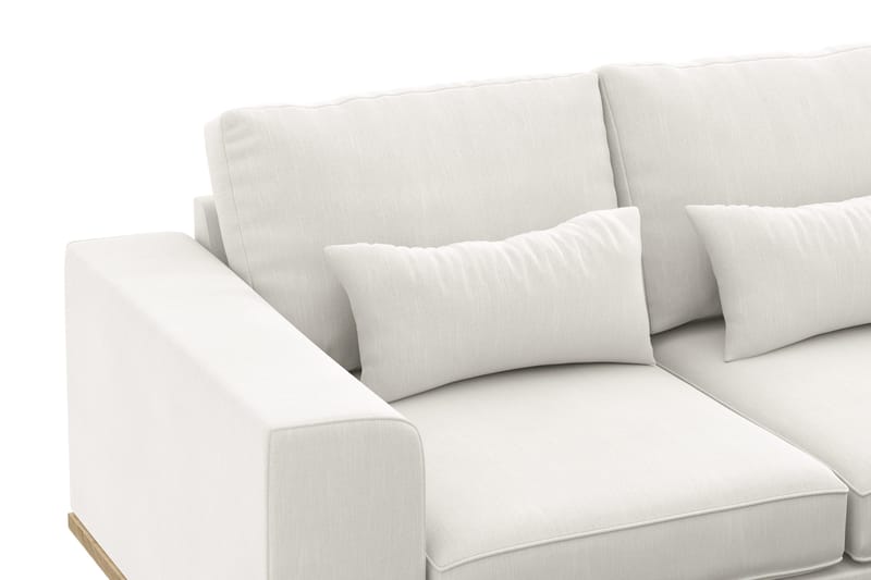 Copenhagen Compact 3-seters Vendbar L-formet Divansofa i Stoff - Lys grå - Møbler - Sofaer - Sofaer med sjeselong - 3 seters sofa med divan