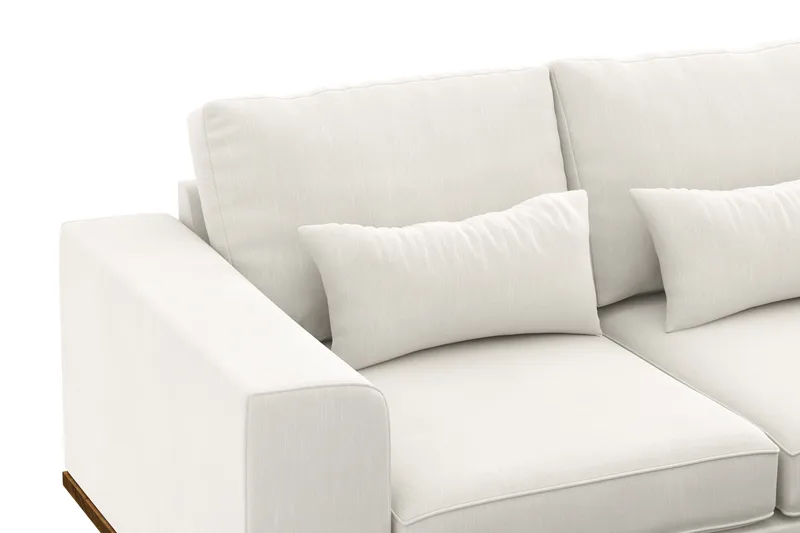 Copenhagen Compact 3-seters Vendbar L-formet Divansofa i Stoff - Lys grå - Møbler - Sofaer - Sofaer med sjeselong - 3 seters sofa med divan