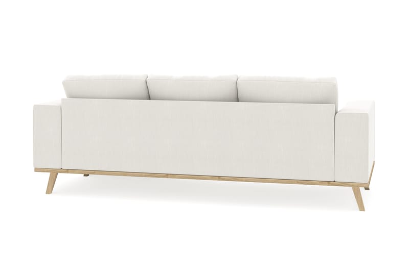 Copenhagen Compact 3-seters Vendbar L-formet Divansofa i Stoff - Lys grå - Møbler - Sofaer - Sofaer med sjeselong - 3 seters sofa med divan