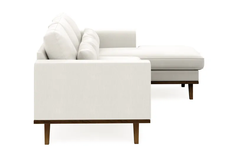 Copenhagen Compact 3-seters Vendbar L-formet Divansofa i Stoff - Lys grå - Møbler - Sofaer - Sofaer med sjeselong - 3 seters sofa med divan