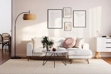 Copenhagen Compact 3-seters Vendbar L-formet Divansofa i Stoff - Lys grå - Møbler - Sofaer - Sofaer med sjeselong - 3 seters sofa med divan