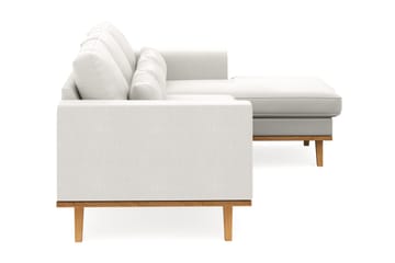 Copenhagen Compact 3-seters Vendbar L-formet Divansofa i Stoff - Lys grå - Møbler - Sofaer - Sofaer med sjeselong - 3 seters sofa med divan