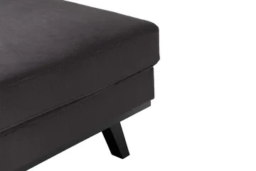 Copenhagen Compact 4-seters Høyrevendt U-formet Large Sofa med Divan og Sjeselong i Fløyel - Mørk grå - Møbler - Sofaer - Sofaer med sjeselong - 4 seters sofa med divan