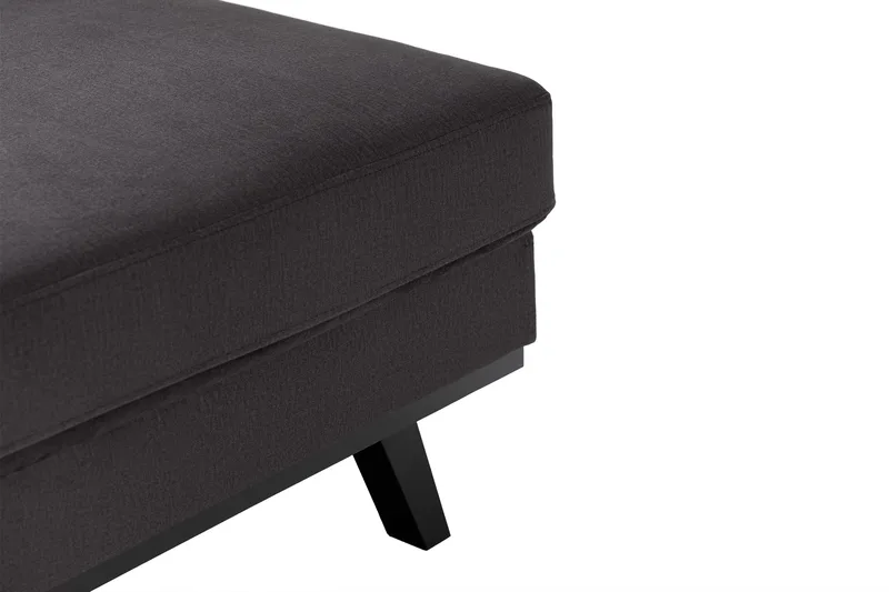 Copenhagen Compact 4-seters Høyrevendt U-formet Large Sofa med Divan og Sjeselong i Fløyel - Mørk grå - Møbler - Sofaer - Sofaer med sjeselong - 4 seters sofa med divan
