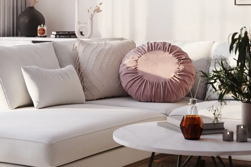 Copenhagen Compact 4-seters Venstrevendt U-formet Sofa med Divan og Sjeselong i Stoff - Lys grå - Møbler - Sofaer - Sofaer med sjeselong - 4 seters sofa med divan