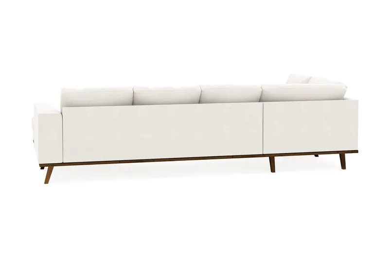 Copenhagen Compact 4-seters Venstrevendt U-formet Sofa med Divan og Sjeselong i Stoff - Lys grå - Møbler - Sofaer - Sofaer med sjeselong - 4 seters sofa med divan