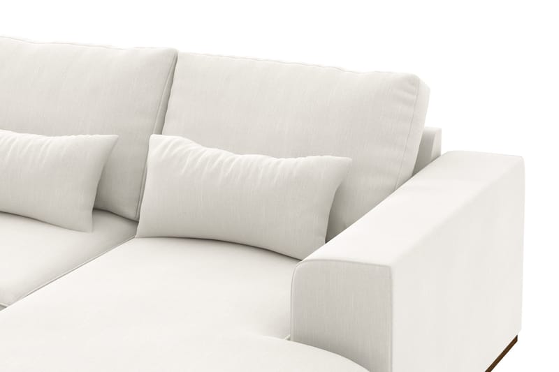 Copenhagen Compact 4-seters Venstrevendt U-formet Sofa med Divan og Sjeselong i Stoff - Lys grå - Møbler - Sofaer - Sofaer med sjeselong - 4 seters sofa med divan