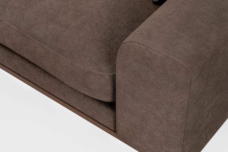 Copenhagen Premium 4-personers Venstrevendt L-formet Dyb Chaiselongsofa i Stoff - Mørkebrun - Møbler - Sofaer - Sofaer med sjeselong - 4 seters sofa med divan