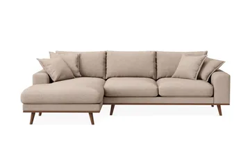 Copenhagen Premium 4-personers Venstrevendt L-formet Dyb Divansofa i Stoff