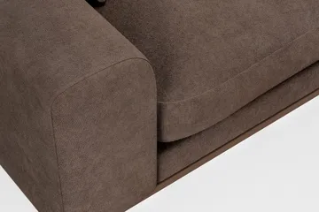 Copenhagen Premium 4-personers Højrevendt L-formet Dyb Chaiselongsofa i Stoff - Mørkebrun - Møbler - Sofaer - Sofaer med sjeselong - 4 seters sofa med divan