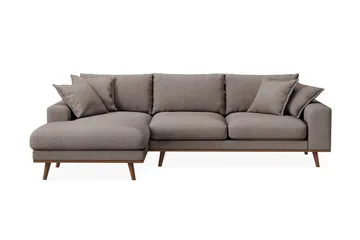 Copenhagen Premium 4-personers Venstrevendt L-formet Dyb Divansofa i Stoff