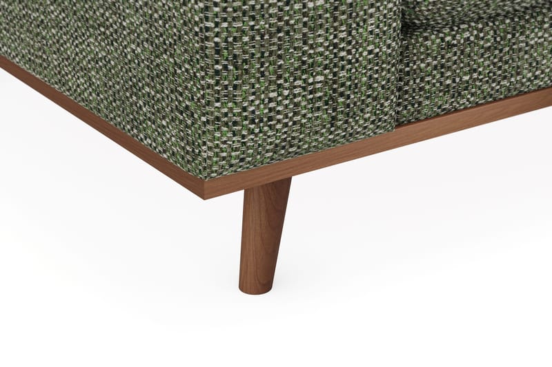 Copenhagen Premium 4-personers Højrevendt L-formet Dyb Chaiselongsofa i Chenille - Grøn - Møbler - Sofaer - Sofaer med sjeselong - 4 seters sofa med divan