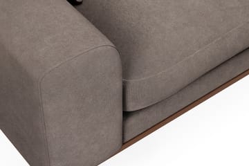 Copenhagen Premium 4-personers Højrevendt L-formet Dyb Chaiselongsofa i Stoff - Brun - Møbler - Sofaer - Sofaer med sjeselong - 4 seters sofa med divan