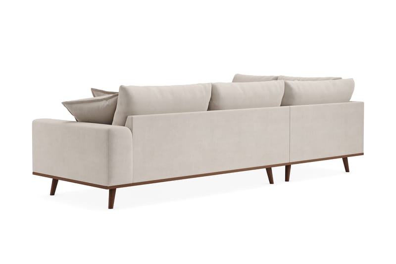 Copenhagen Premium 4-personers Venstrevendt L-formet Dyb Chaiselongsofa i Stoff - Beige - Møbler - Sofaer - Sofaer med sjeselong - 4 seters sofa med divan
