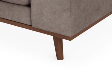 Copenhagen Premium 4-personers Venstrevendt L-formet Dyb Divansofa i Stoff - Brun - Møbler - Sofaer - Sofaer med sjeselong - 3 seters sofa med divan