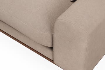 Copenhagen Premium 4-personers Venstrevendt L-formet Dyb Divansofa i Stoff - Lyse brun - Møbler - Sofaer - Sofaer med sjeselong - 3 seters sofa med divan
