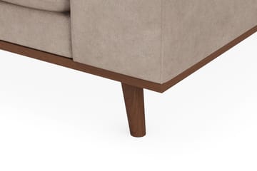 Copenhagen Premium 4-personers Venstrevendt L-formet Dyb Divansofa i Stoff - Lyse brun - Møbler - Sofaer - Sofaer med sjeselong - 3 seters sofa med divan