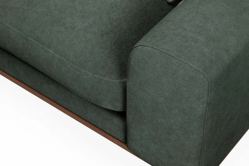 Copenhagen Premium 4-personers Venstrevendt L-formet Dyb Chaiselongsofa i Stoff - Grön - Møbler - Sofaer - Sofaer med sjeselong - 4 seters sofa med divan