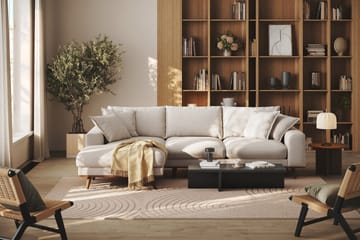 Copenhagen Premium 4-personers Venstrevendt L-formet Dyb Divansofa i Stoff - Beige - Møbler - Sofaer - Sofaer med sjeselong - 3 seters sofa med divan